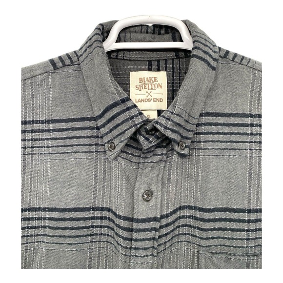 Blake Shelton Wool Shirt Jacket Shacket Dark Gray Plaid‎ XL - Picture 2 of 6
